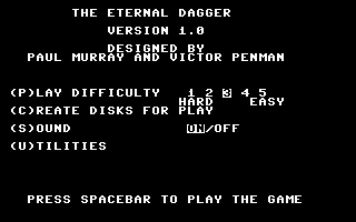 Eternal Dagger screenshot 3 for Commodore 64